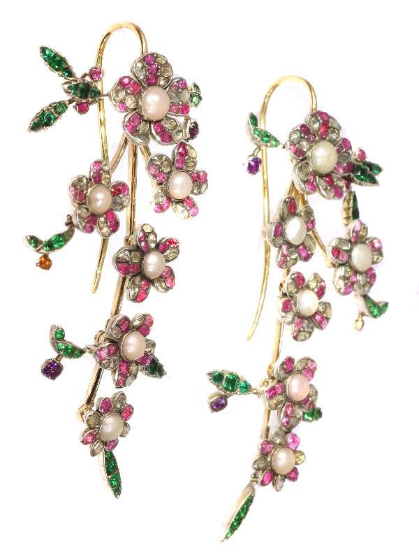 Rococo Reimagined: 18th Century Diamond Elegance Earrings (image 2 of 11)